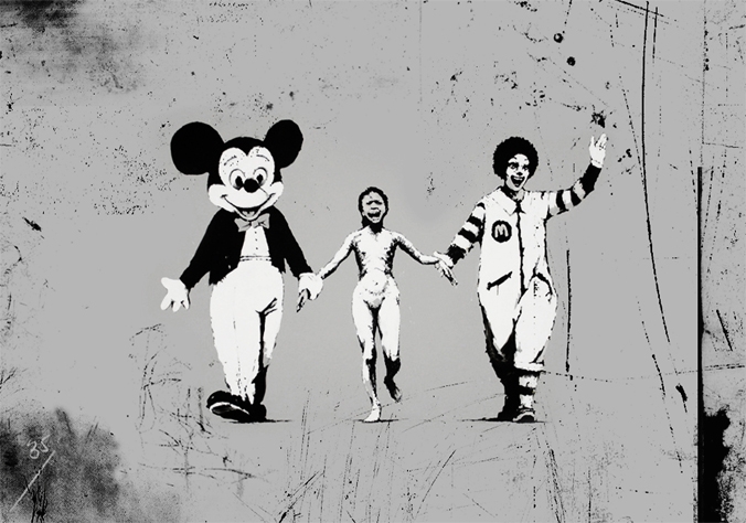 banksy mickey mouse ronald mcdonald - The Age of Ideas